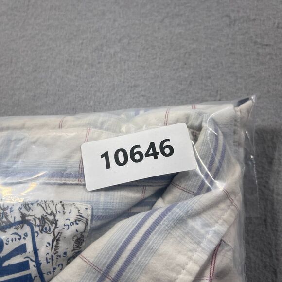 Machine Shirt Mens Size XXL Snap Button Graphic Plaid Western Cowboy‎ - Picture 9 of 9